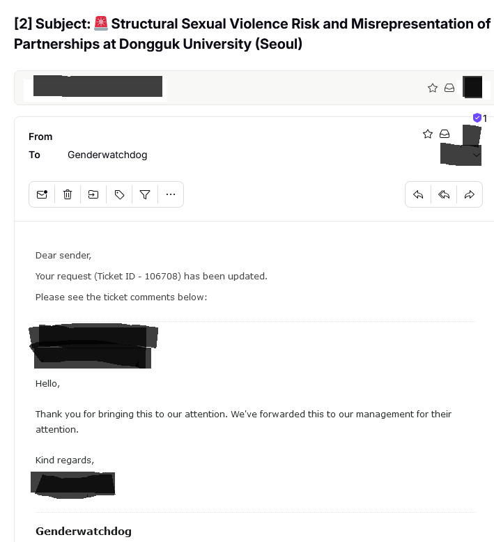 Global Rankings Organization Response
